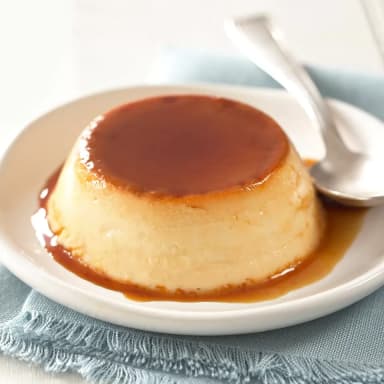 Flan con dulce de leche